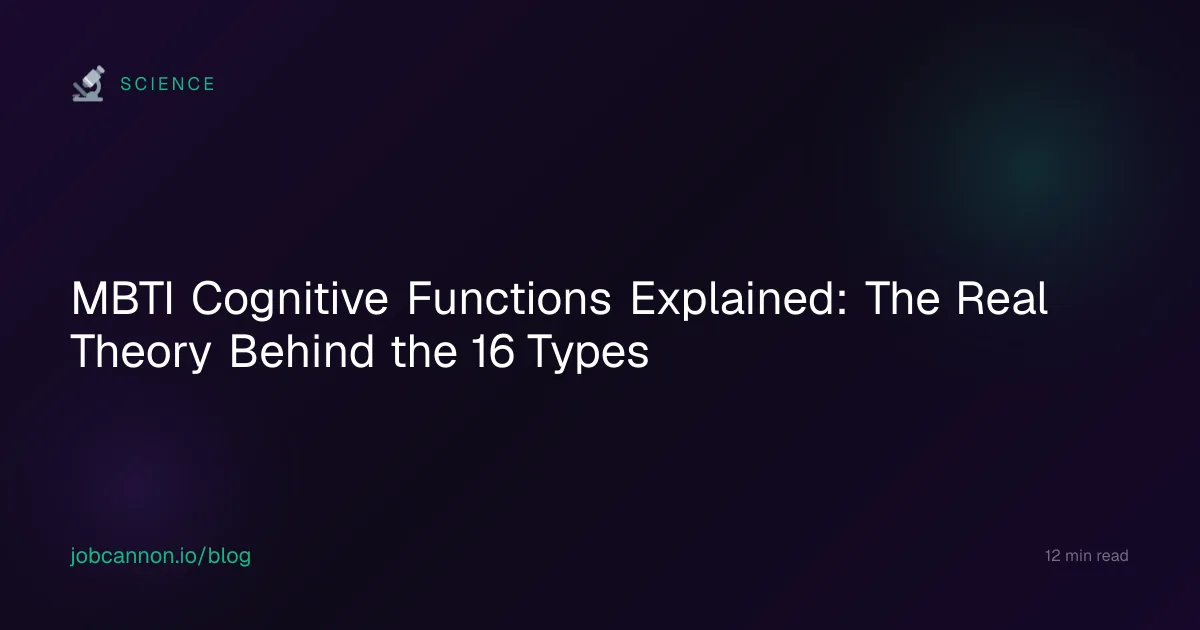 MBTI Cognitive Functions Explained: The Real Theory Behind the 16 Types